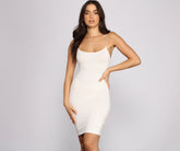 Classic Chic Scoop Neck Knit Mini Dress Sai Feel